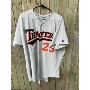 Thayer Academy Baseball Jersey Size XL‎ Gray Boston Braintree Massachusetts
